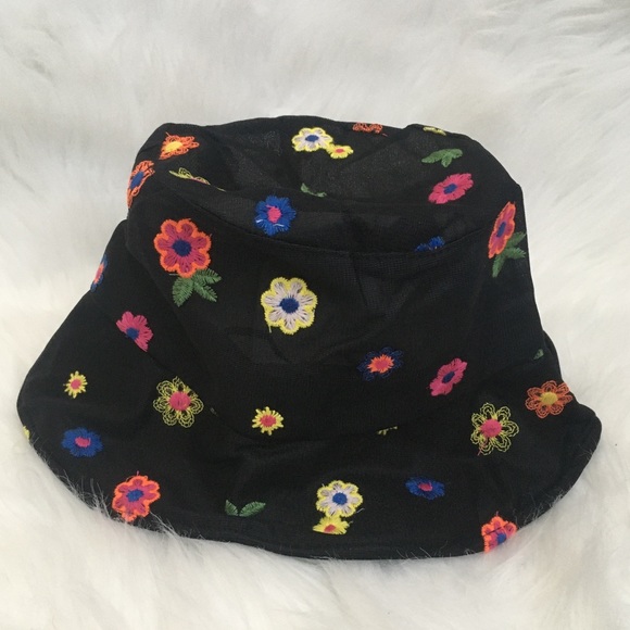flower bucket hat with string